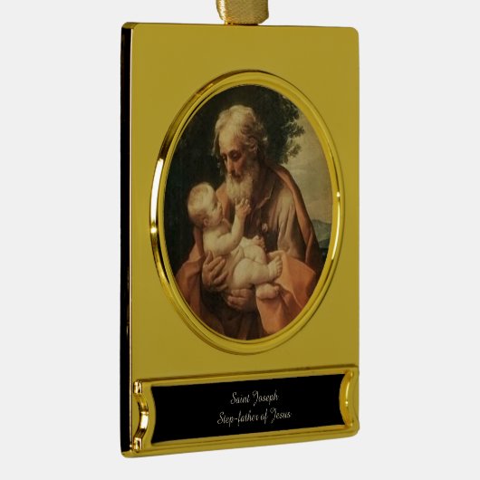 Saint Joseph Verguld Banner Ornament (Rechts)