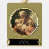 Saint Joseph Verguld Banner Ornament (Voorkant)