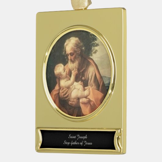 Saint Joseph Verguld Banner Ornament (Links)