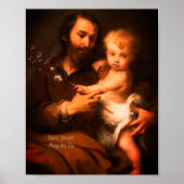 Saint Joseph with Christ Child Poster (Voorkant)
