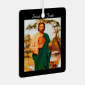 Saint Jude afbeelding en gebed Metalen Ornament (Voorkant Rechts)