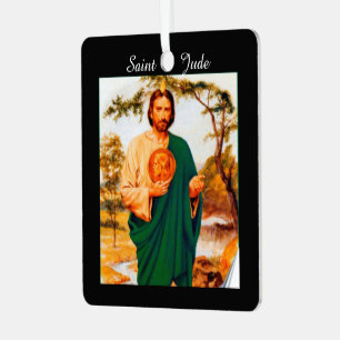 Saint Jude afbeelding en gebed Metalen Ornament