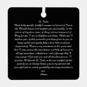 Saint Jude afbeelding en gebed Metalen Ornament (Achterkant)