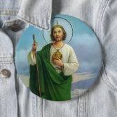 Saint Jude Apostle katholieke Groen Ronde Button 6,0 Cm (In situ)