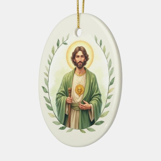 Saint Jude Catholic Devotional Keramisch Ornament (Links)