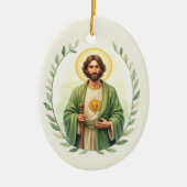 Saint Jude Catholic Devotional Keramisch Ornament (Voorkant)