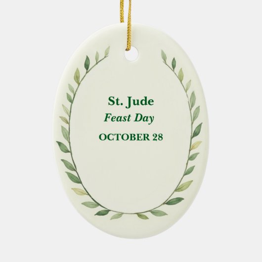 Saint Jude Catholic Devotional Keramisch Ornament (Achterkant)