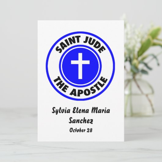 Saint Jude de Apostle Invite Kaart (Staand voorkant)
