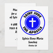 Saint Jude de Apostle Invite Kaart (Voorkant / Achterkant)