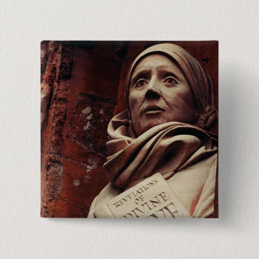 Saint Julian of Norwich Vierkante Button 5,1 Cm (Voorkant)