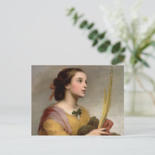 Saint Justina, 1665, ingediend door Bartolome Este Briefkaart (Staand voorkant)