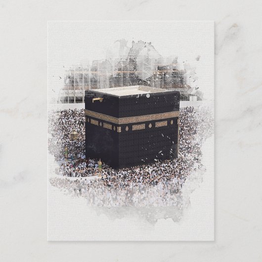 Saint Kaaba, Masjid Al Haram, waterverf illustrati Briefkaart (Voorkant)