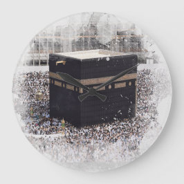 Saint Kaaba, Masjid Al Haram, waterverf illustrati Grote Klok
