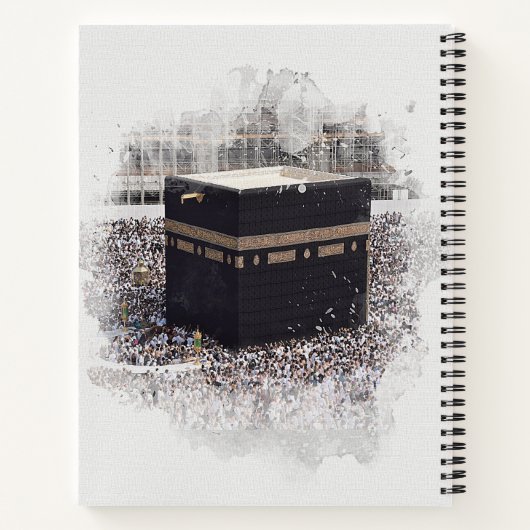 Saint Kaaba, Masjid Al Haram, waterverf illustrati Notitieboek (Achterkant)
