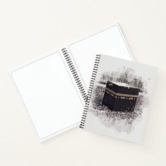 Saint Kaaba, Masjid Al Haram, waterverf illustrati Notitieboek