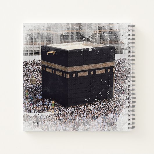 Saint Kaaba, Masjid Al Haram, waterverf illustrati Notitieboek (Achterkant)