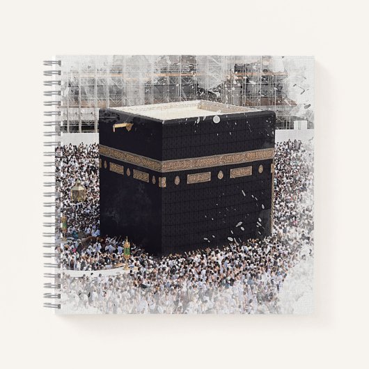 Saint Kaaba, Masjid Al Haram, waterverf illustrati Notitieboek (Voorkant)