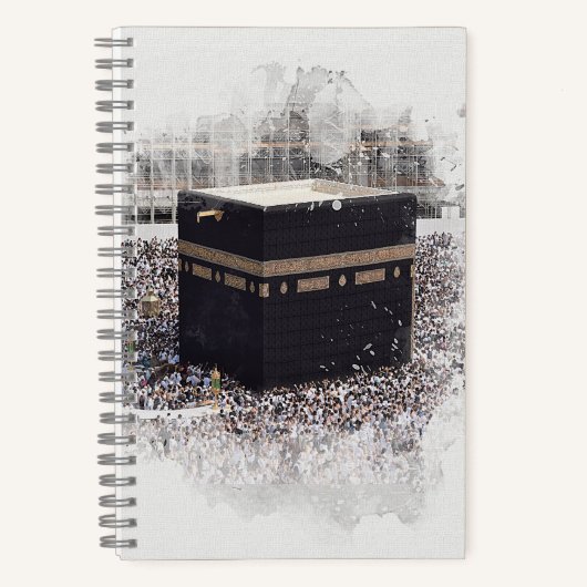 Saint Kaaba, Masjid Al Haram, waterverf illustrati Notitieboek (Voorkant)