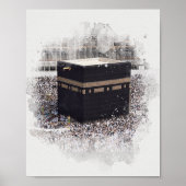 Saint Kaaba, Masjid Al Haram, waterverf illustrati Poster (Voorkant)