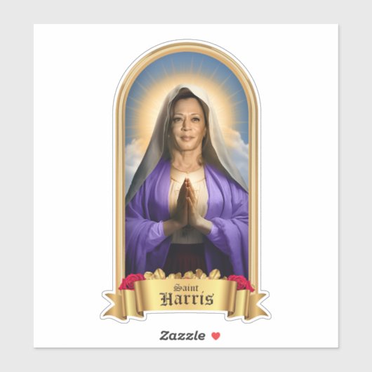 Saint Kamala Harris Gebedskaars Sticker (Vel)