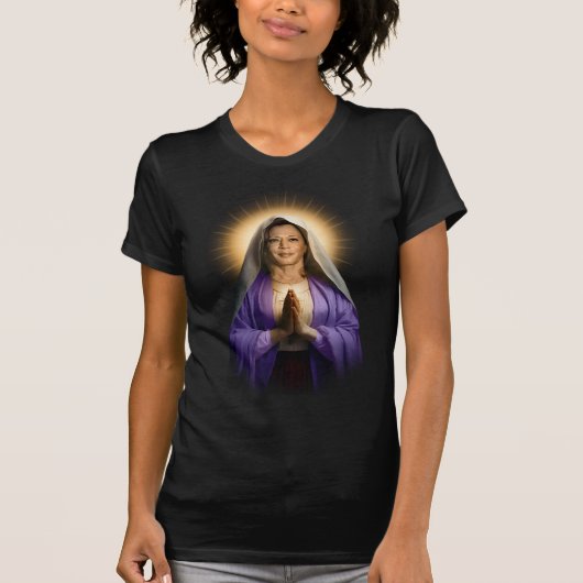 Saint Kamala Harris Gebedskaars T-shirt (Voorkant)