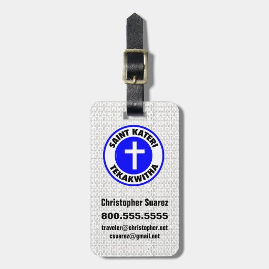 Saint Kateri Tekakwitha Bagagelabel (Voorkant verticaal)