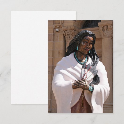 Saint Kateri Tekakwitha Bedankkaart (Voorkant / Achterkant)