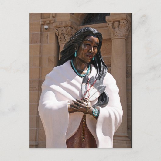 Saint Kateri Tekakwitha Briefkaart (Voorkant)