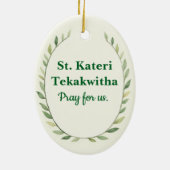 Saint Kateri Tekakwitha God's Peace and Blessings Keramisch Ornament (Achterkant)
