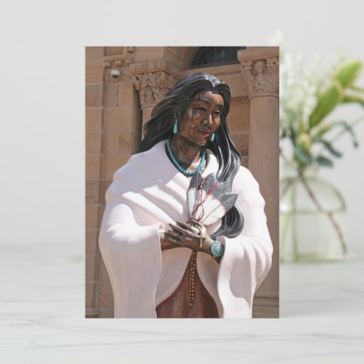 Saint Kateri Tekakwitha Kaart (Staand voorkant)