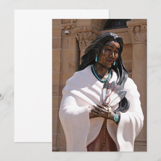 Saint Kateri Tekakwitha Kaart (Voorkant / Achterkant)