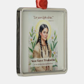 Saint Kateri Tekakwitha Religious Encouragement Metalen Ornament (Rechts)