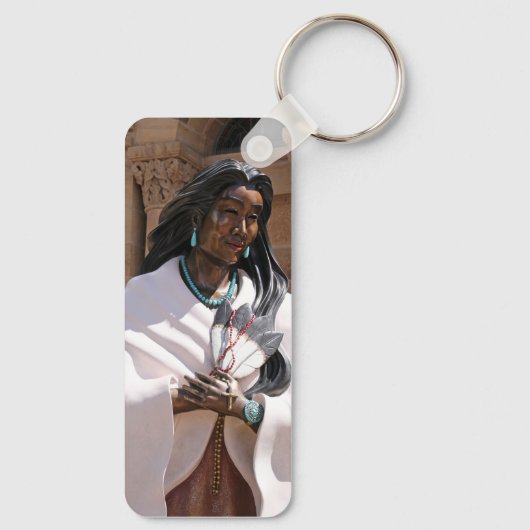Saint Kateri Tekakwitha Sleutelhanger (Achterkant)