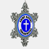 Saint Kateri Tekakwitha Tin Sneeuwvlok Ornament (Links)