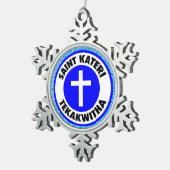Saint Kateri Tekakwitha Tin Sneeuwvlok Ornament (Rechts)