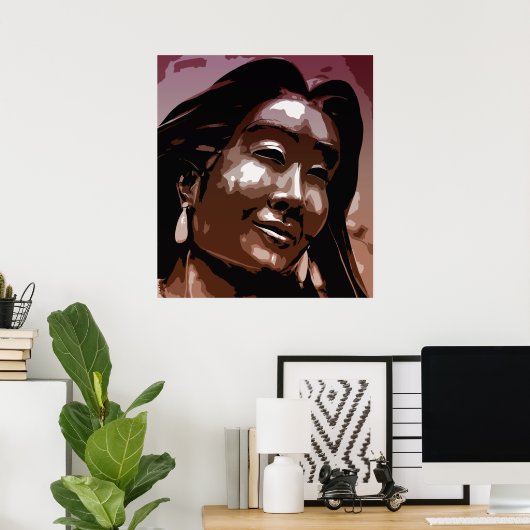 Saint Kateri Tekakwitha vectorkunst Poster (Thuiskantoor)