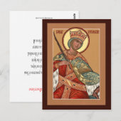 Saint Katherine Prayer Card Briefkaart (Voorkant / Achterkant)