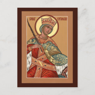 Saint Katherine Prayer Card Briefkaart