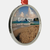 Saint Kitts Beach Metalen Ornament (Rechts)