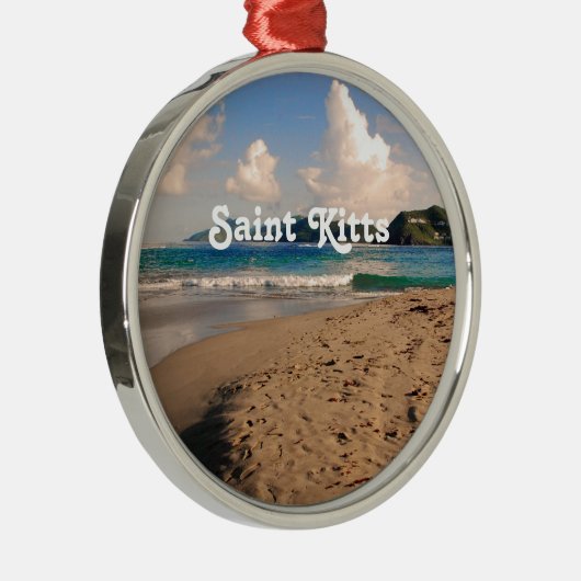 Saint Kitts Beach Metalen Ornament (Rechts)