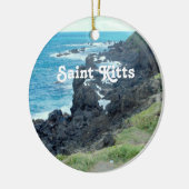 Saint Kitts Coast Keramisch Ornament (Links)