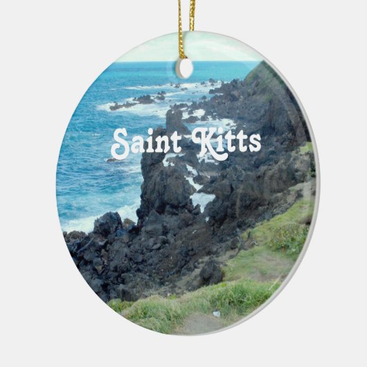Saint Kitts Coast Keramisch Ornament (Links)