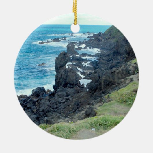 Saint Kitts Coast Keramisch Ornament (Achterkant)