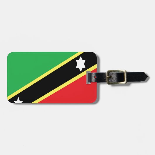Saint Kitts en Nevis Bagagelabel (Voorkant horizontaal)