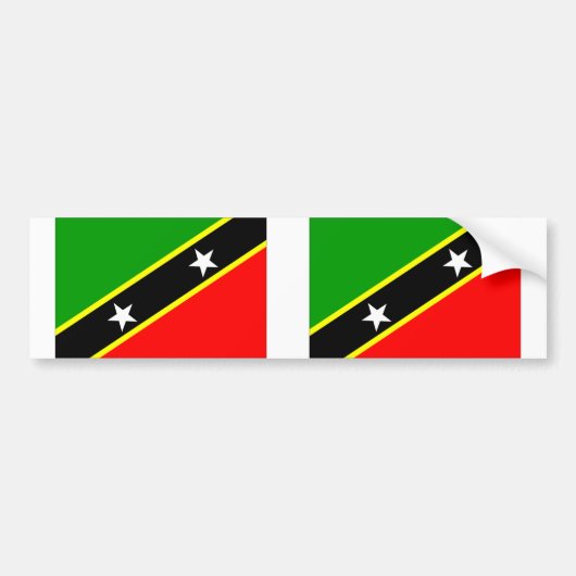 Saint Kitts en Nevis Bumpersticker (Voorkant)