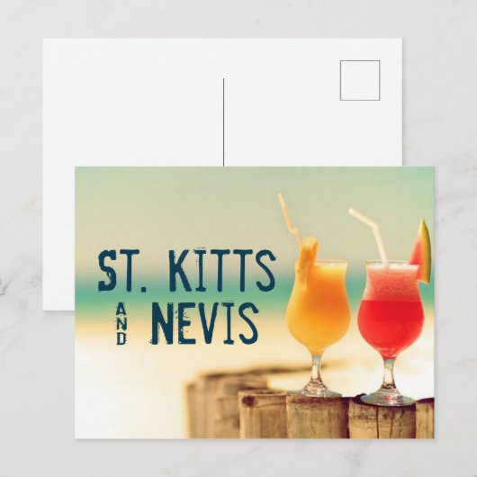 Saint Kitts en Nevis-cocktails Briefkaart (Voorkant / Achterkant)