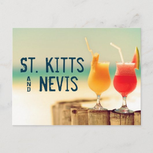 Saint Kitts en Nevis-cocktails Briefkaart (Voorkant)