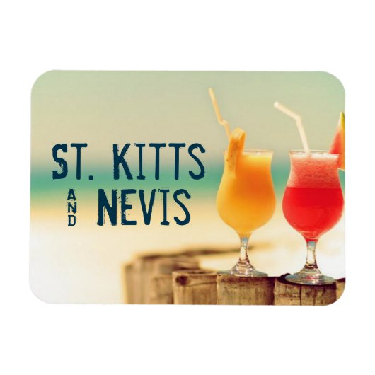 Saint Kitts en Nevis-cocktails Magneet (Horizontaal)