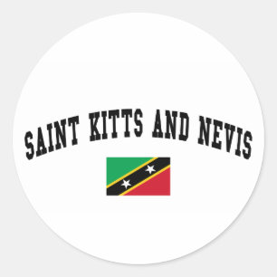 Saint Kitts en Nevis College Style Ronde Sticker