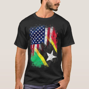 Saint Kitts en Nevis en Amerikaans met FL T-shirt